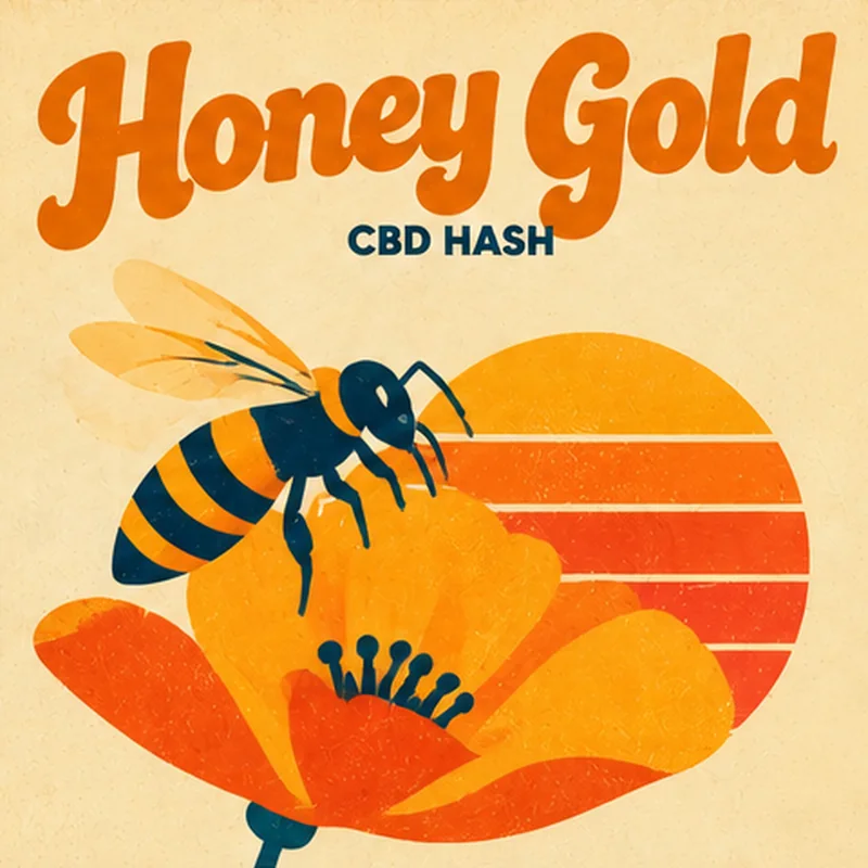 Etiqueta Caliko Honey Gold, hash de cáñamo CBD
