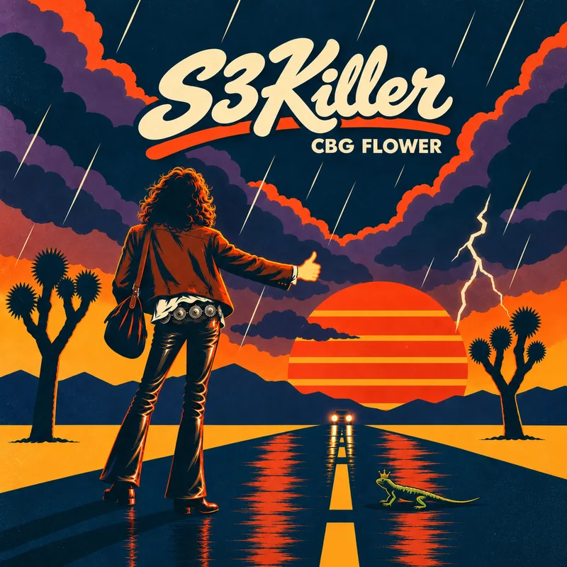 Etiqueta Caliko S3 Killer, flor de cáñamo CBG