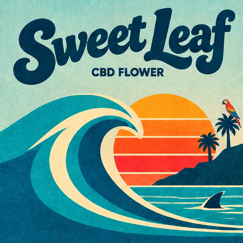 Etiqueta Caliko Sweet Leaf, flor de cáñamo CBD