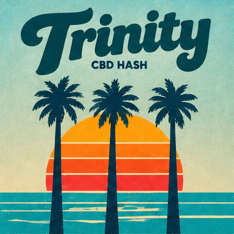 Etiqueta Caliko Trinity, hash de cáñamo CBD