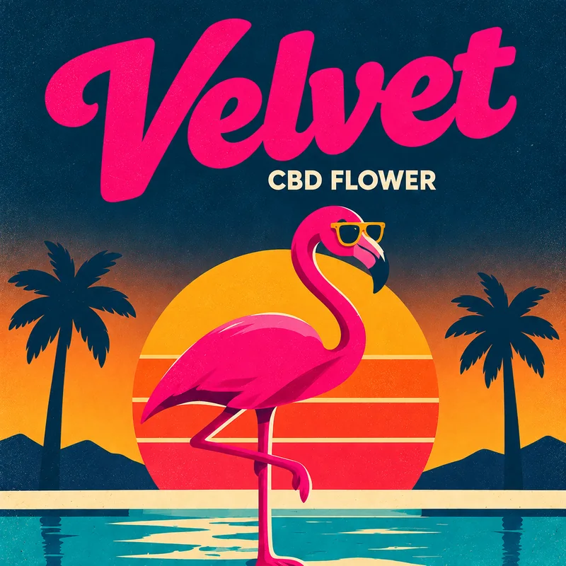 Etiqueta Caliko Velvet, flor de cáñamo CBD